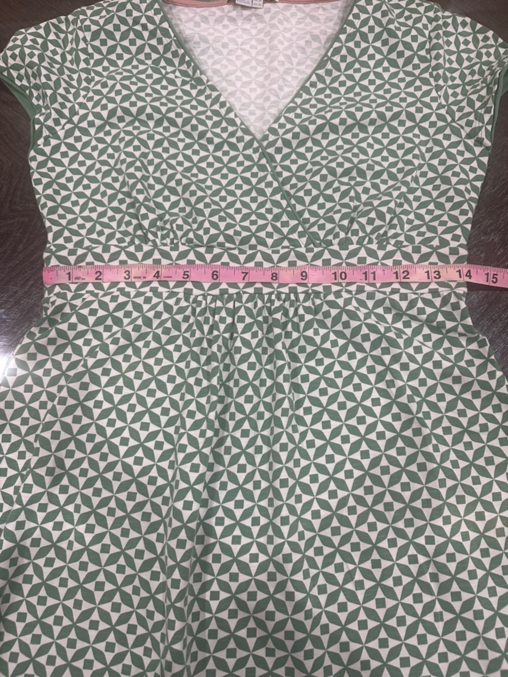 Boden Green Printed Cap Sleeve Wrap Midi Dress - Picture 6 of 10